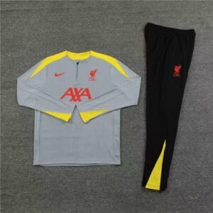 Liverpool grey/yellow tracksuit kids